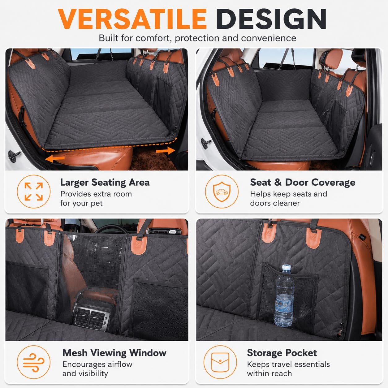 Telo per Cani per Sedile Posteriore per Citroen C3 Bj. 2009-2017