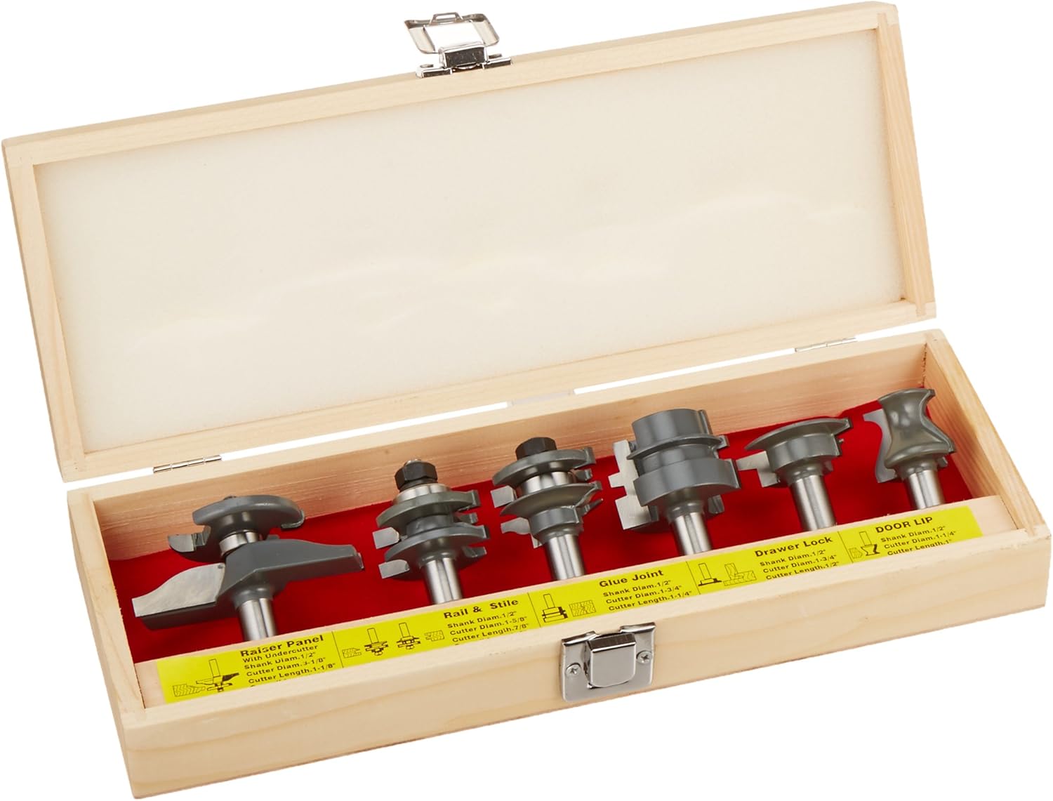 MLCS 8389 Woodworking Pro Router Bit Set with Undercutter