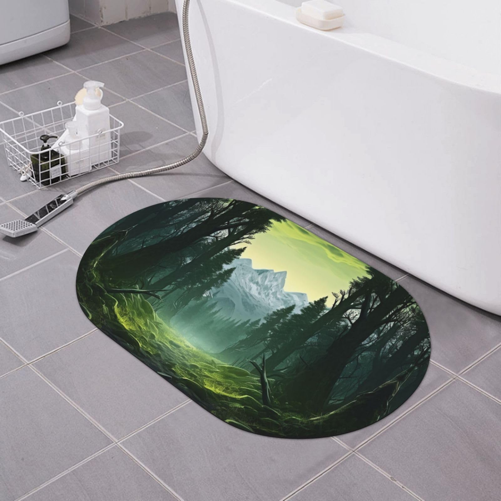Paillasson super absorbant wilderness 15,7x60 cm tapis antidérapant durable