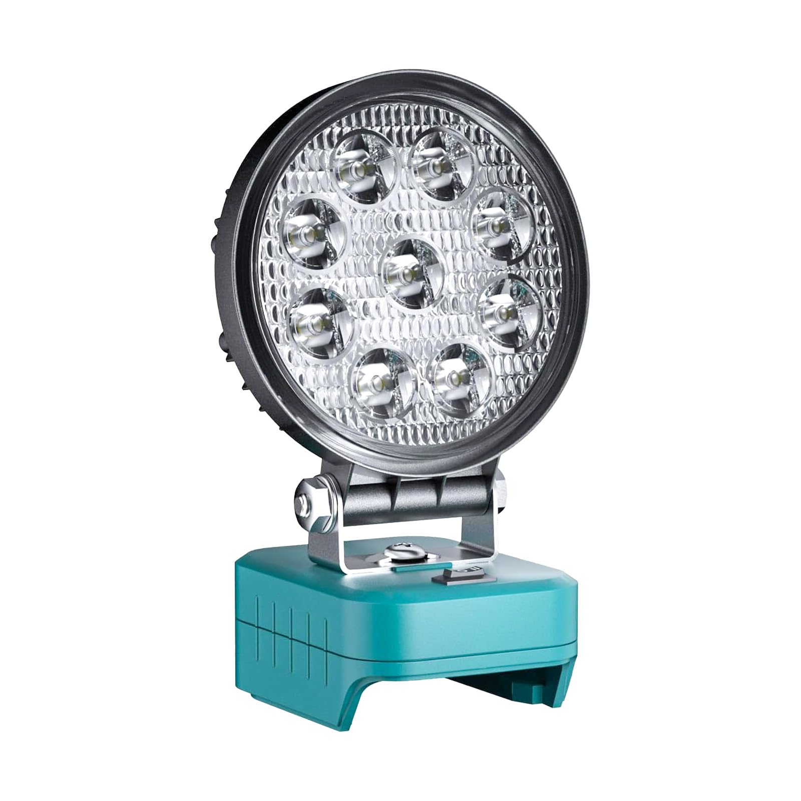 27W 2000LM LED Work Light, Cordless Flood Work Lamp Compatible with Makita 18V Battery, 180°Adjustable Portable Outdoor Emergency Job Site Light