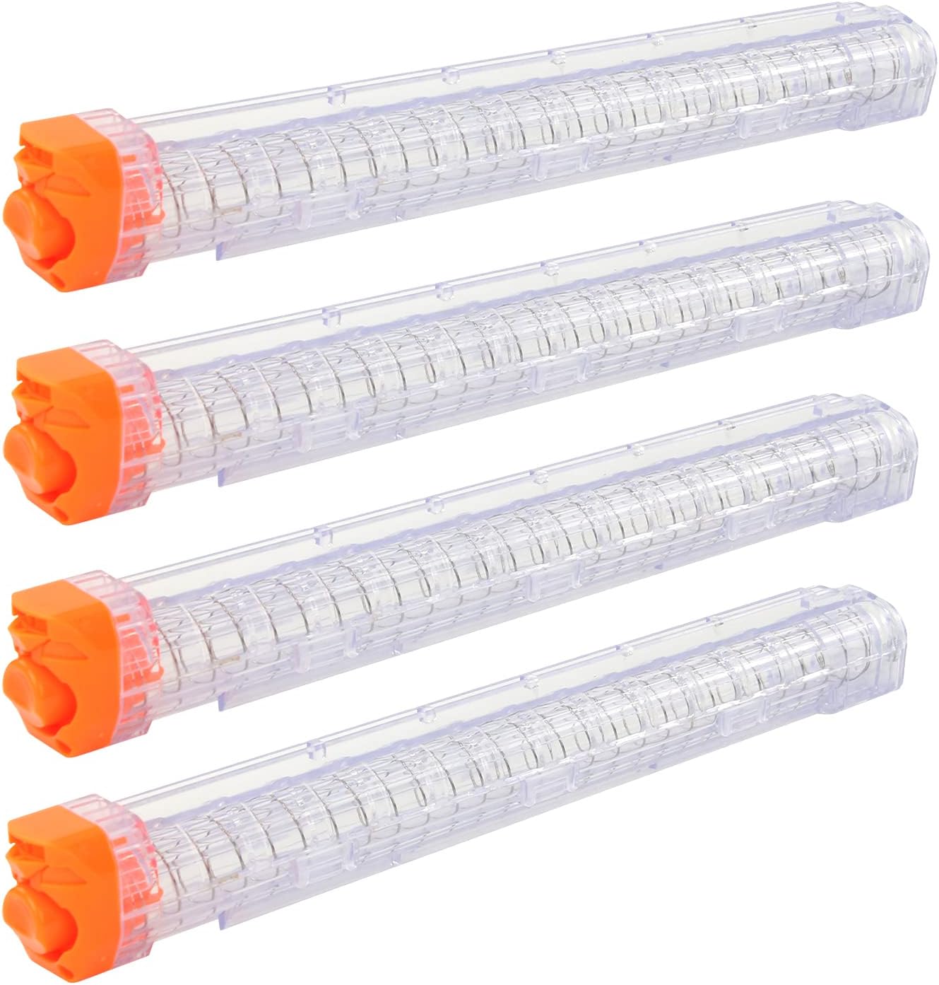 BOROLA 4Pcs Replacement Reload Clip 12-Round Refill Magazine Reload Clip Compatible for Nerf Rival Apollo XV-700 Rival Zeue XV-1200 (Clear)