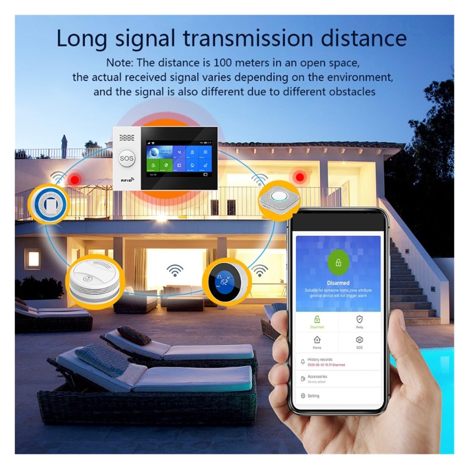 Sistema di Allarme di Sicurezza Domestica, Smart Alarm 4G gsm di Allarme Domestico Tuya App Controllo Kit Sicurezza Sensore PIR