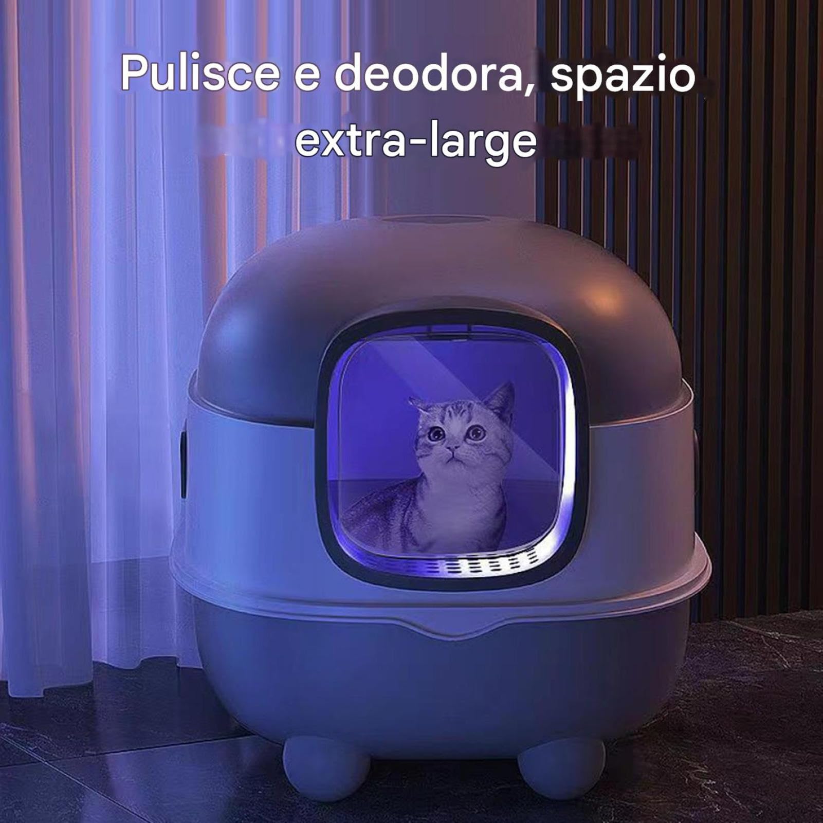 higiénica para Gatos | Diseño Abierto, Gran Capacidad con | Arenero autolimpiante | para Gatos pequeños, Grandes, Balcones, terrazas, jardín, apartamento