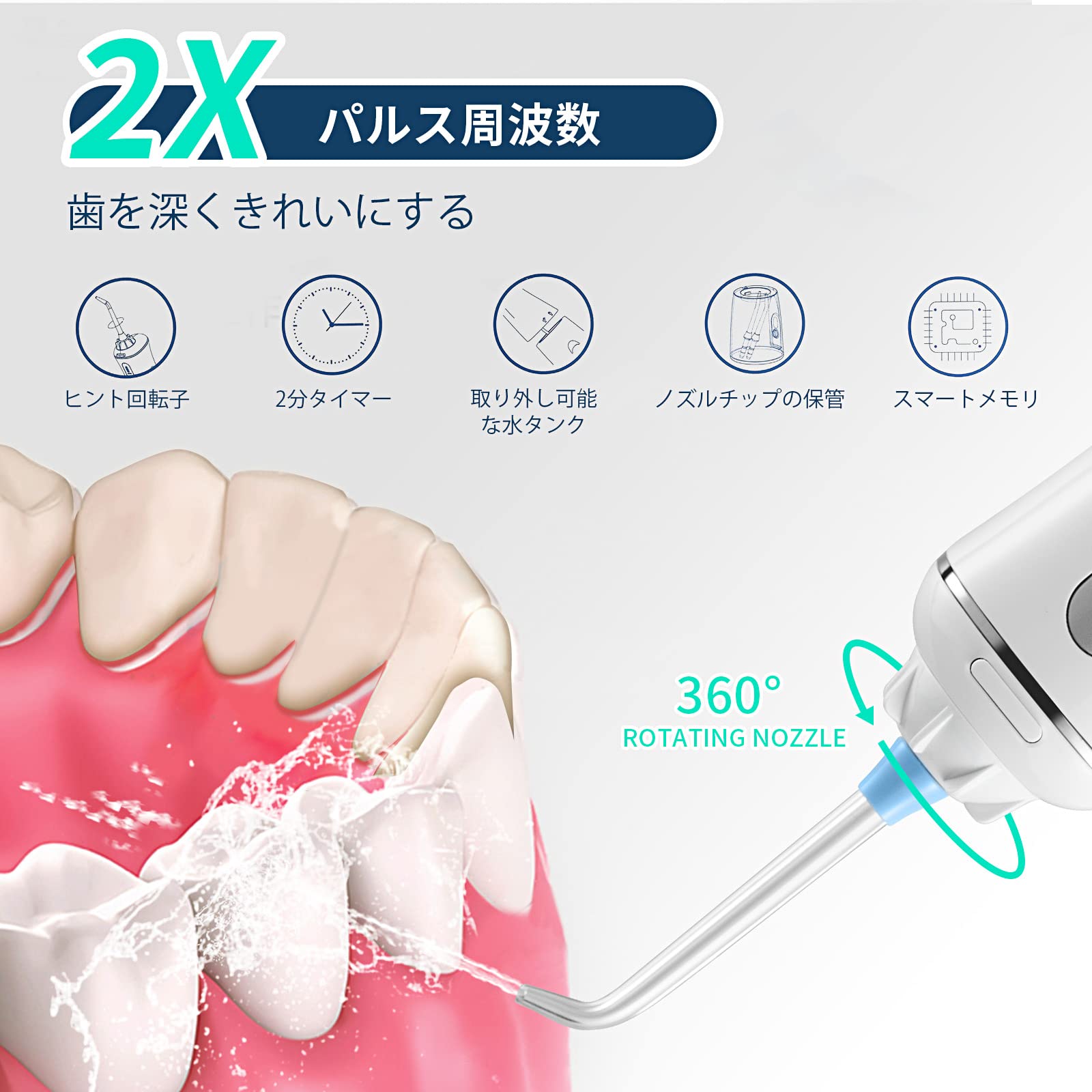 Amazon.co.jp: 口腔洗浄器 ジェットウォッシャー AQ Smile 替えノズル6