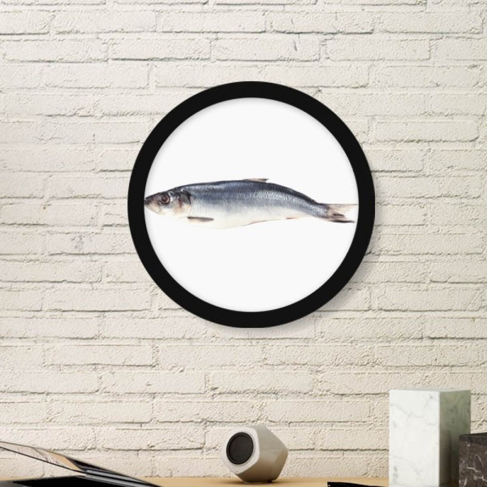 Peinture poisson océan ronde cadre noir moyen pour stickers muraux