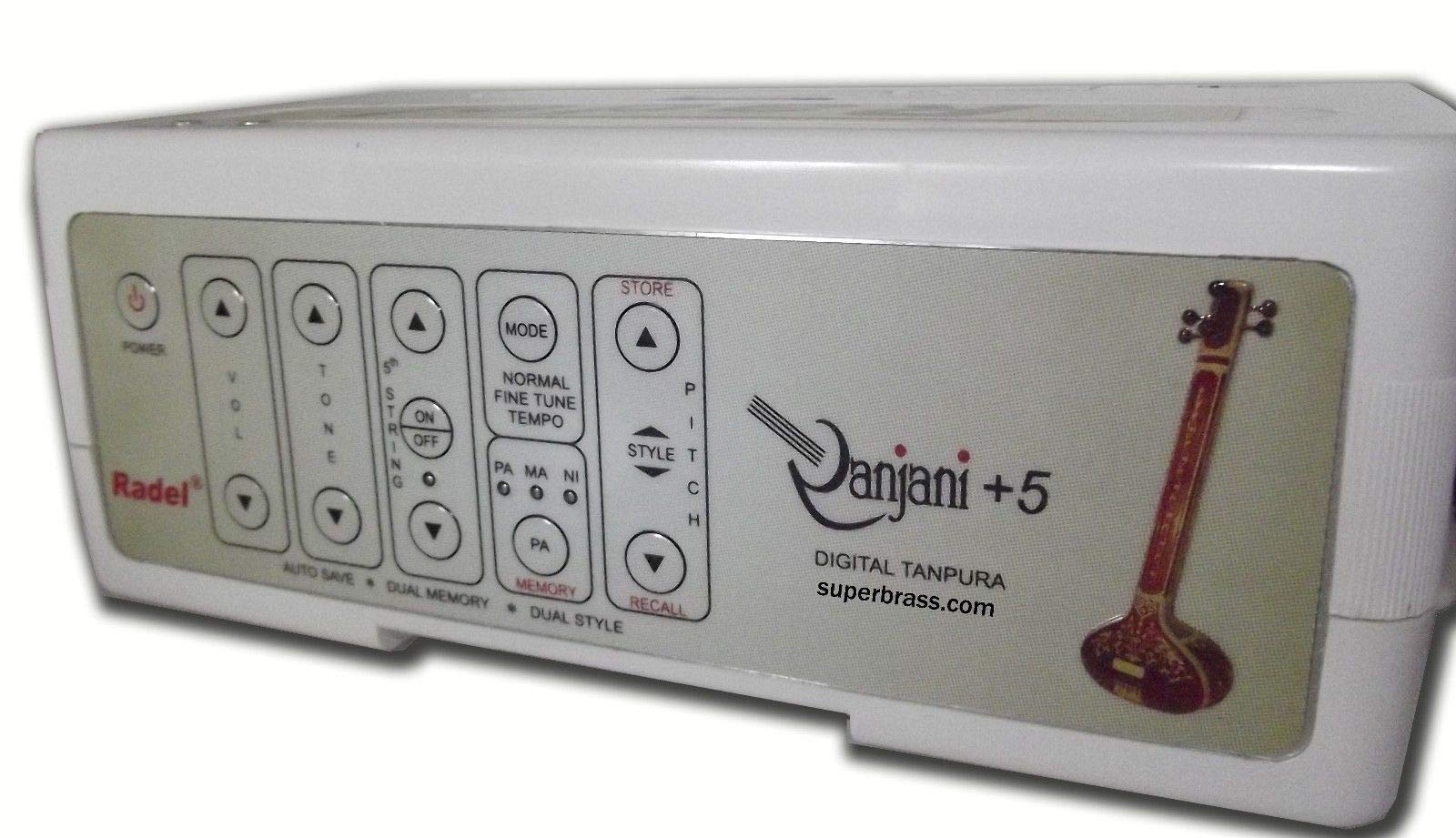 CHRISTMAS SPECIAL-33 Electronic Tanpura - RADEL Saarang Ranjani Plus 5 Digital Tanpura, In USA, 5 Strings, Electronic Tambura Box, Instruction Manual, Bag, Power Cord (PDI-AEH) - Image 3