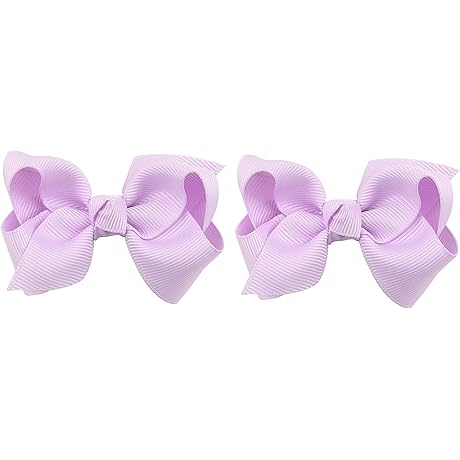 Adorable 3-Inch Lavender Bows: Perfect Hair Accessories for Young Fashionistas