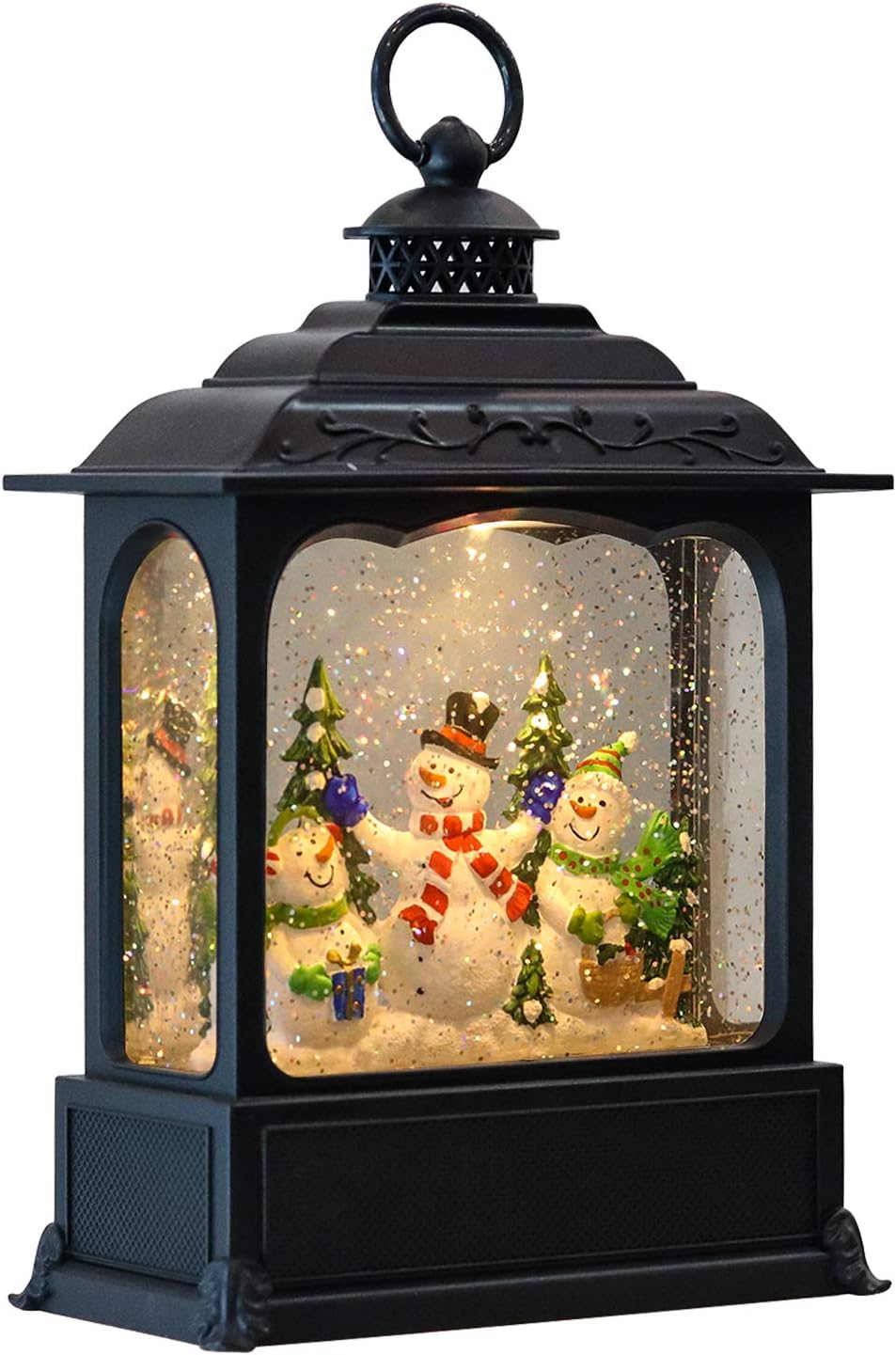 Eldnacele Musical Snow Globe Lantern with Timer, Lighted