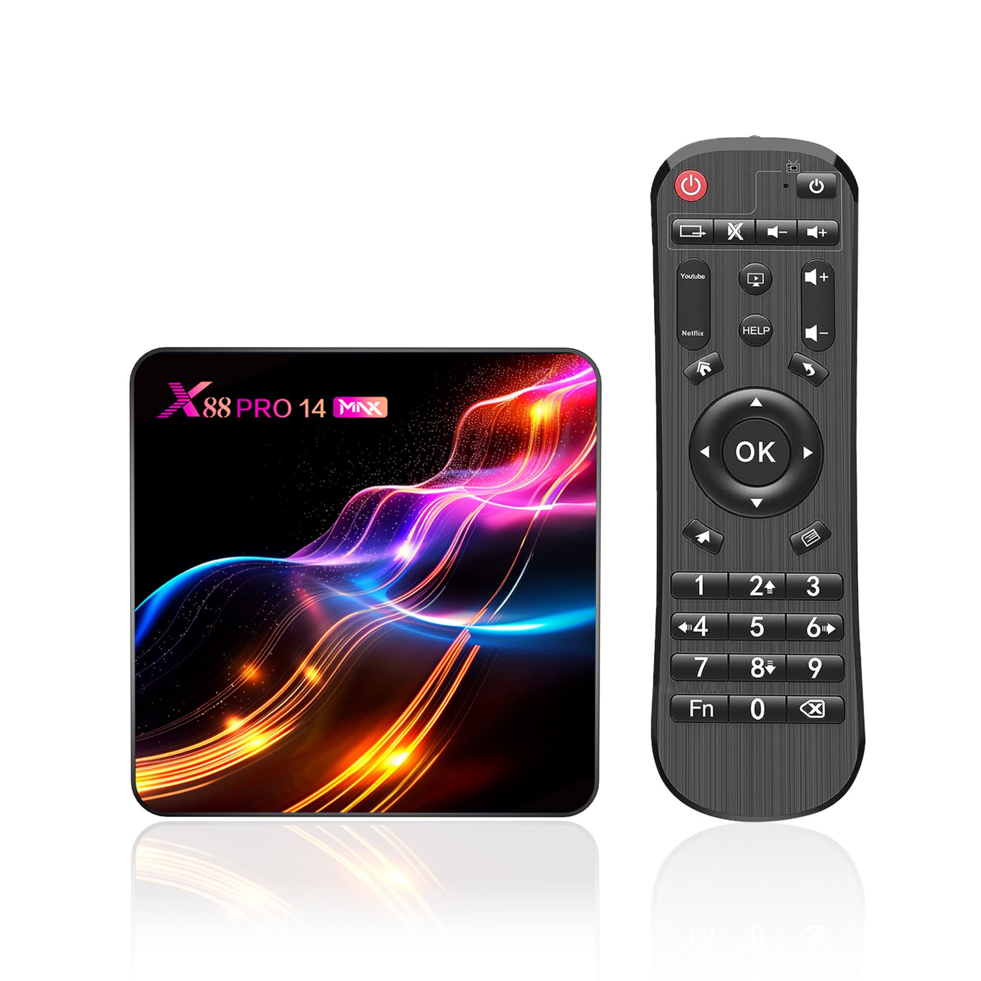 Caja Android TV Box 14.0, 4GB RAM 128GB ROM RK3528 Quad-Core 64bit