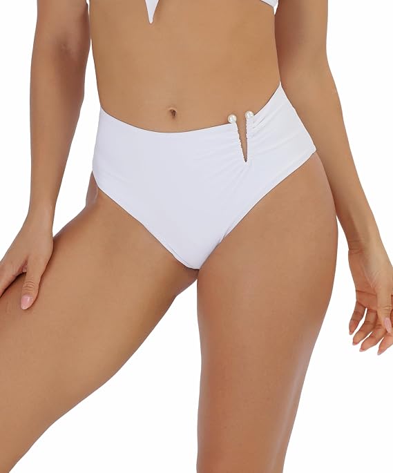 Women High Waisted Bikini Bottom Tummy Control Swim Bottom Full Coverage Bathing Suit Bottoms