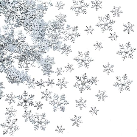 750-Piece Snowflakes Confetti for Enchanting Winter Weddings