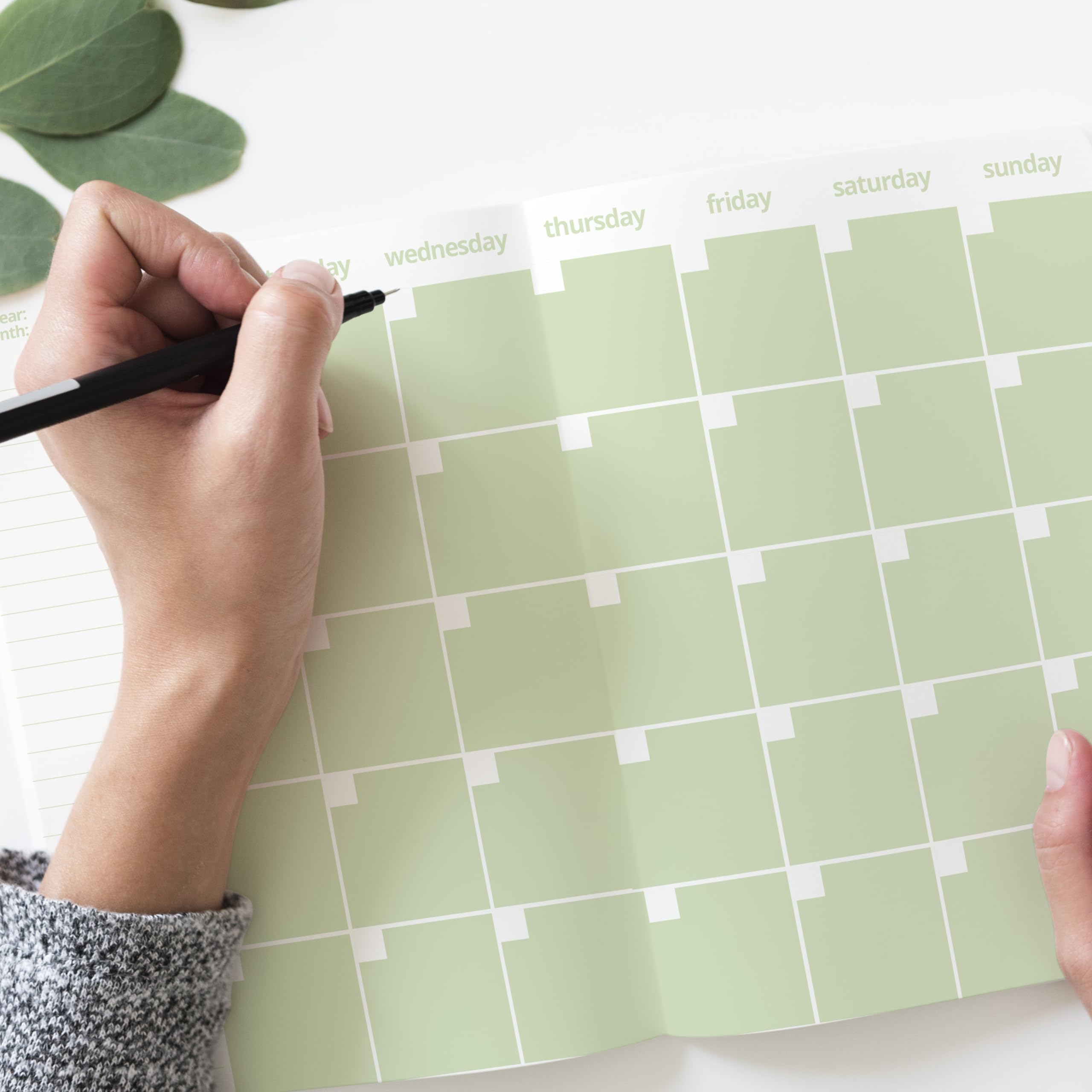 PACKLIST Monthly Planner, Stitch-Bound Notebook, Includes Annual Project Planning, Goals, Yearly Overview, Monthly View - Image 3