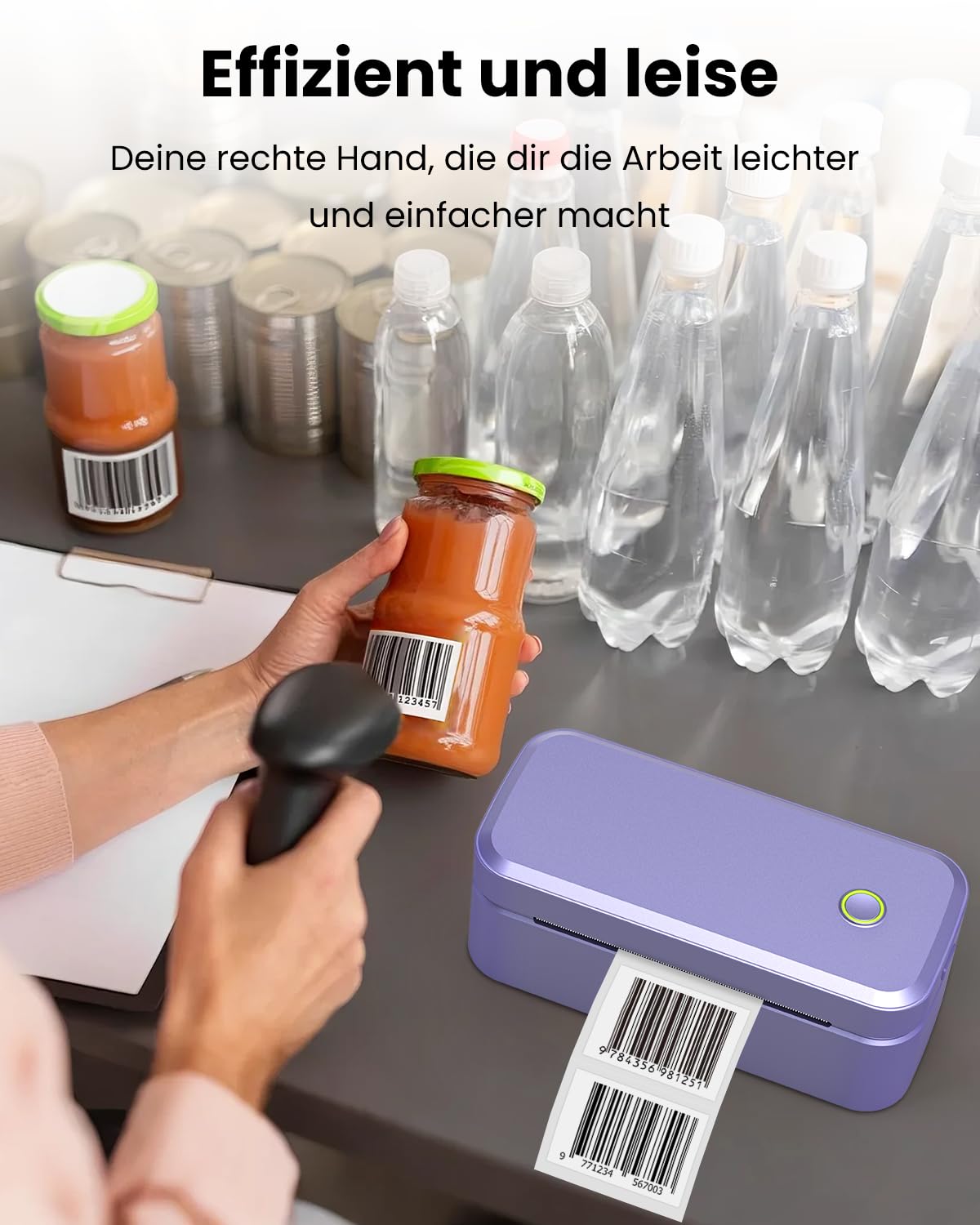 Abelmark DHL Etikettendrucker Bluetooth, Label Printer 4x6 Thermodrucker, Versandetiketten Drucker für Amazon, Etsy, Shopify, Ettikettendrucķer für DHL, kompatibel mit iOS, Android, Windows, Mac