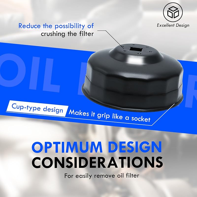 Set capac filtru de ulei din aluminiu CCLIFE, 80-82 mm, 15 caneluri