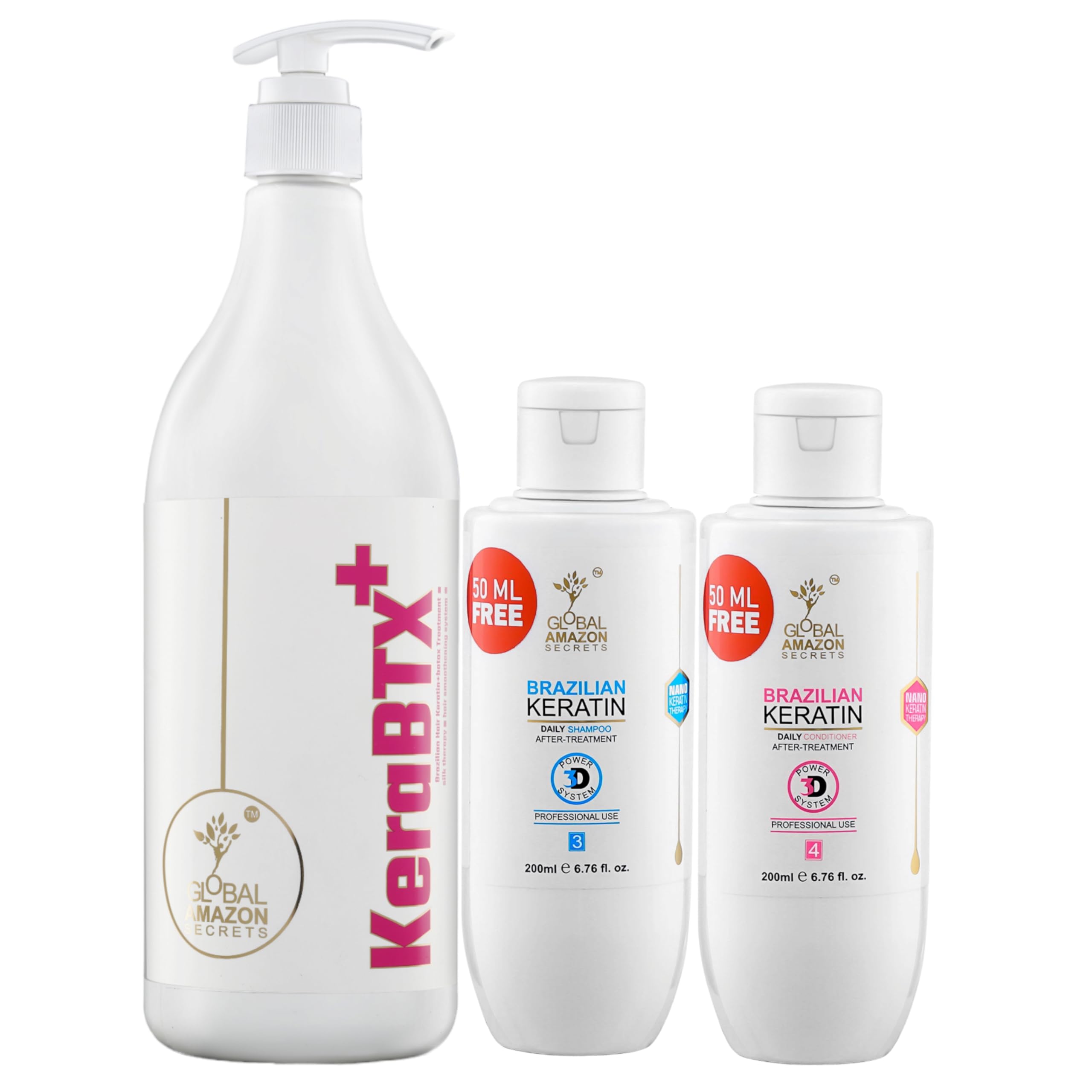 Global amazon secrets KeraBtx Keratin1000ml with shampoo and
