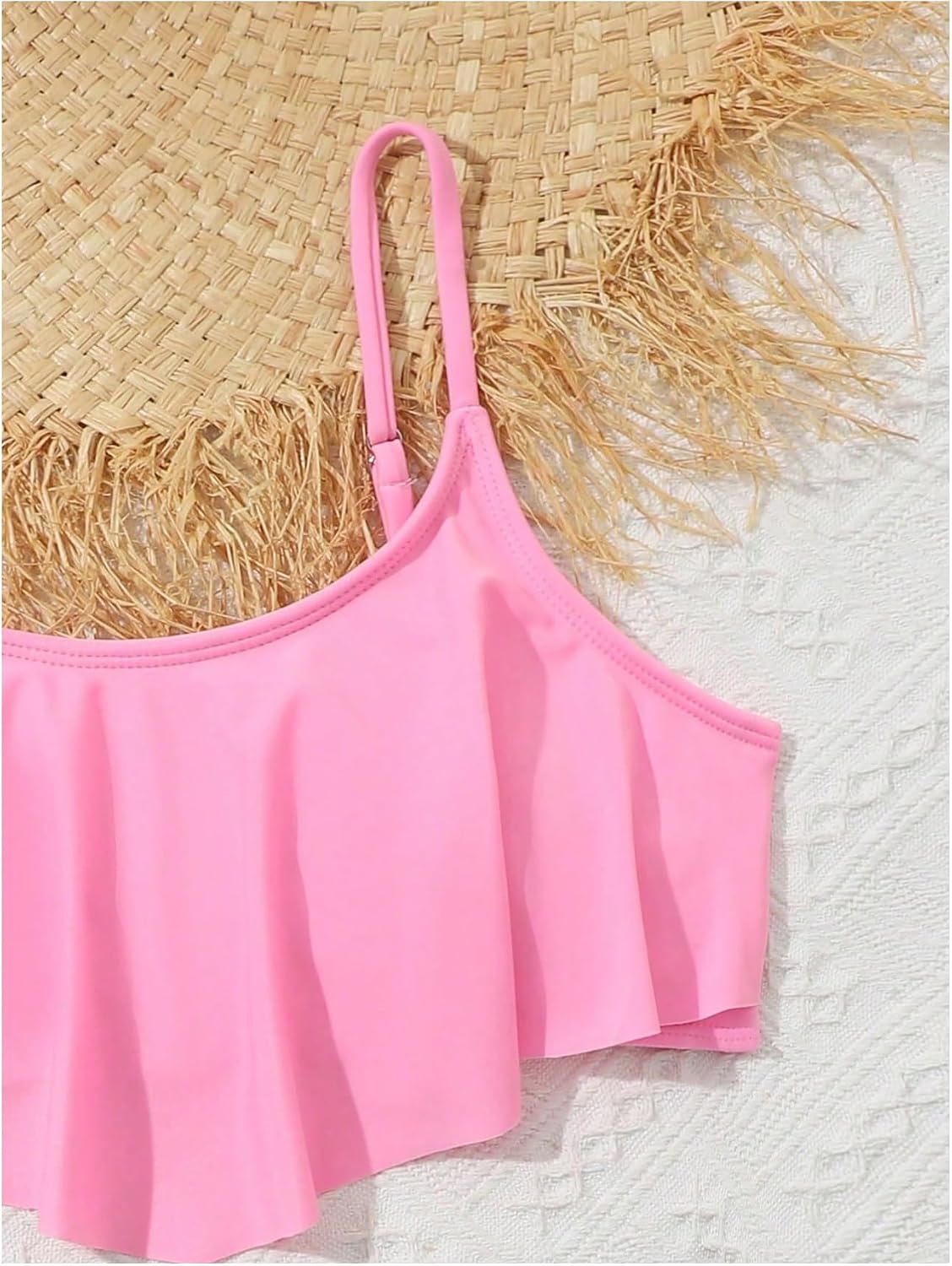 SHENHE Girl's Swimsuits 2 Peice Ruffle Flounce Bathing Suits Adjustable Strap Teens Bikini Set
