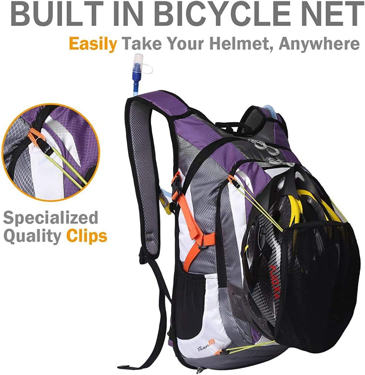 BSD 18L Riding Bicycle Backpack,Bike MTB Outdoor Cmaping Cycling Bag,Climbing Hiking Backpack,Mountain Bike Accessories,Outdoor Daypack Running (Purple)