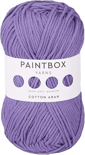 Miniatura 31 de Paintbox Yarns Hilo Aran 100% Algodón 1.76oz (50g), 93 Yardas (85m) - Lana Peinada Vino Tinto para Ganchillo o Tejer - Suave, Ligero para Suéteres