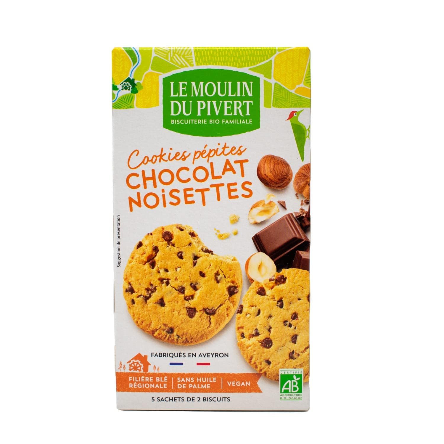 MOULIN DU PIVERT Cookies Pepit Choc 175G Bio -