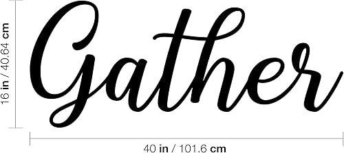 Miniatura 3 de Calcomanía de vinilo para pared, 16 x 40 pulgadas, cena de Acción de Gracias, temporada de vacaciones, calcomanía de moda con cita de temporada para