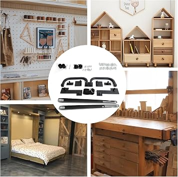 Queen Size Murphy Bed DIY Kit, Heavy Duty Murphy Bed Part Set Full Vertical Folding Wall Bed Kit