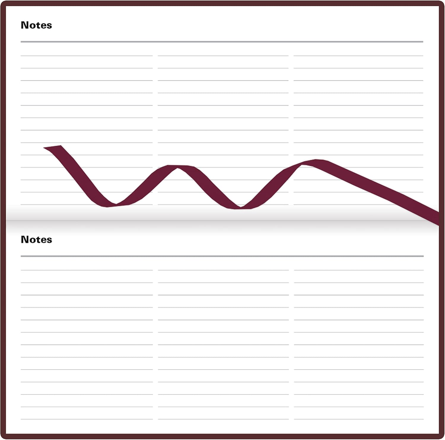 LETTS Classic Weekly/Monthly Planner, 12 Months, January to December, 2022, Week-to-View with Appointments, Gold Corners, Horizontal, 6.625" x 3.25", Burgundy (C32SBY-22)