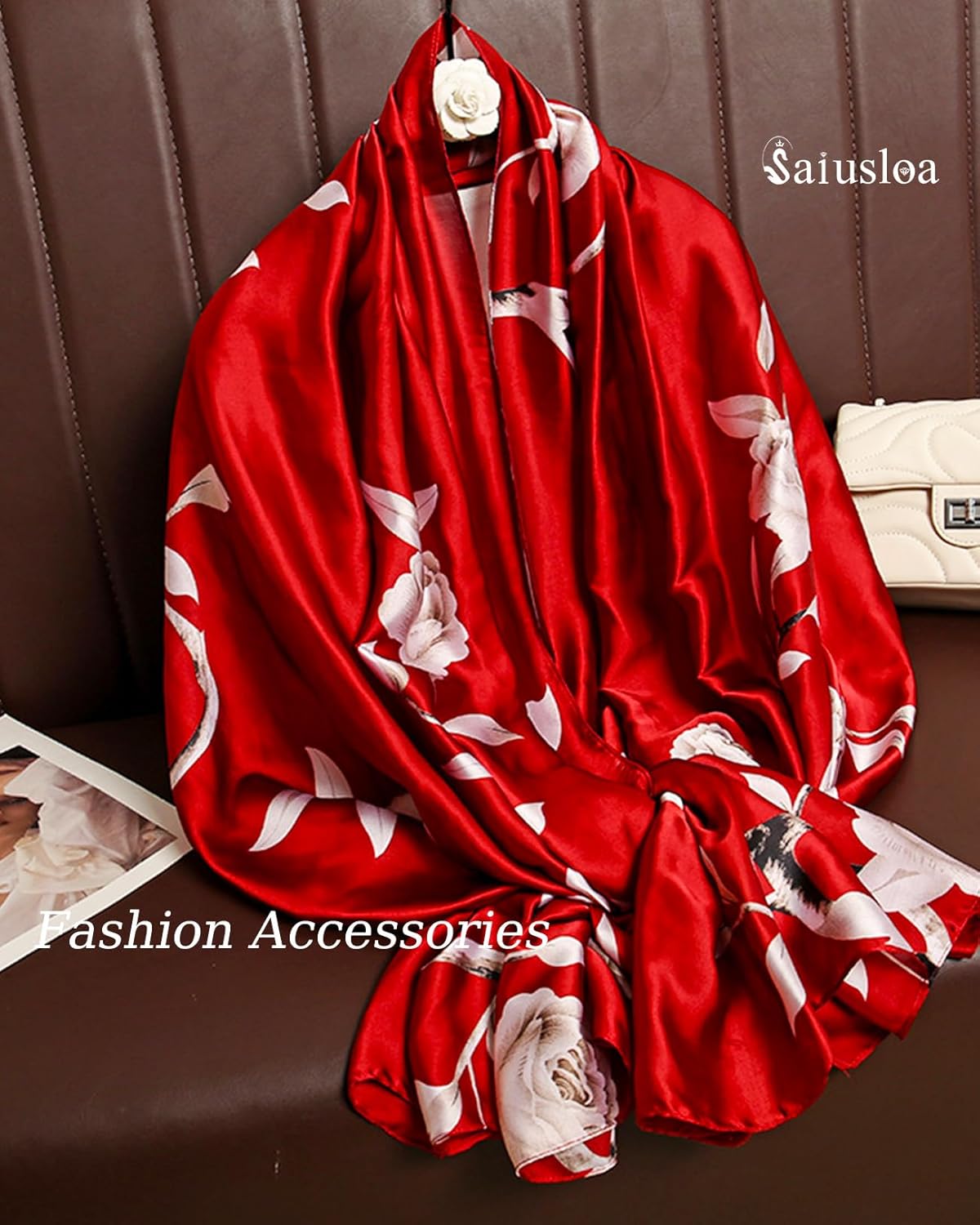 Dress Scarves Shawl Wraps Long Silky Scarf for Women Dressy Fashion Lightweight for Decorative Formal Evening Gowns - Image 6