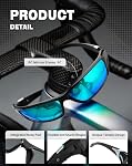 Lunettes de soleil polarisées KALIYADI pour hommes : lunettes de sport, course, pêche, conduite, cyclisme, protection UV