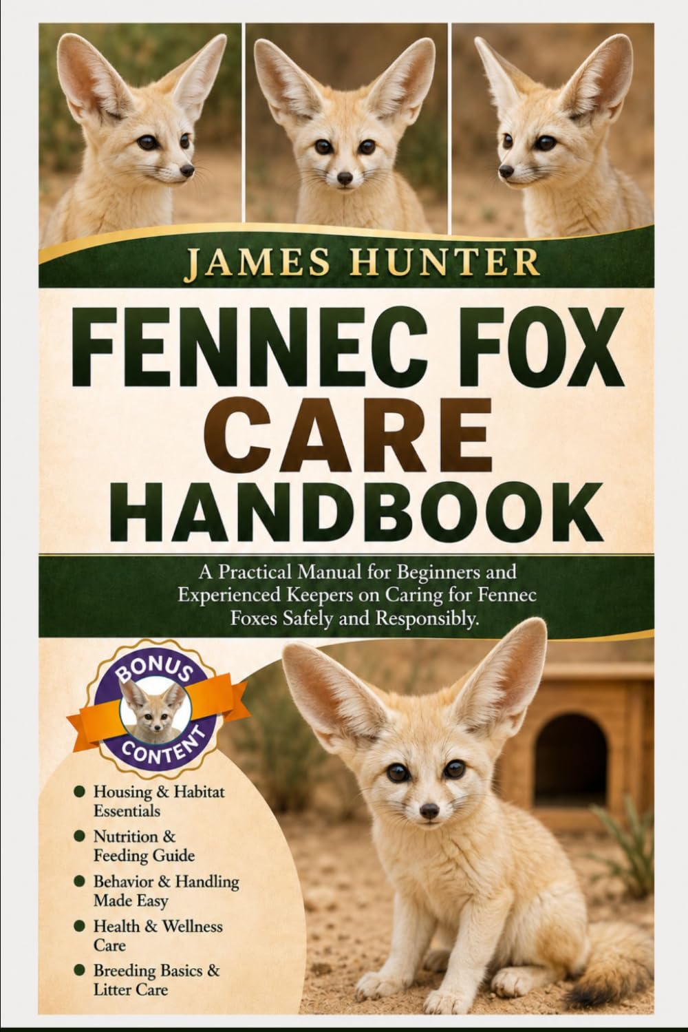 FENNEC FOX CARE HANDBOOK: A Practical Manual for Beginners and Experienced Keepers on Caring for Fennec Foxes Safely and Responsibly.