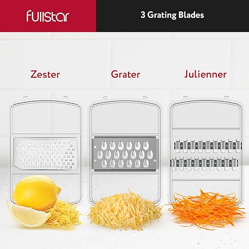 Miniatura 23 de Fullstar Cortador de mandolina para cocina, rallador de queso, espiralizador de verduras y rebanador de verduras para cocinar y preparar comidas