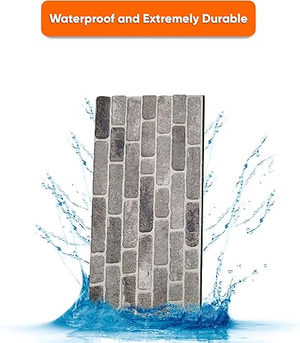 Miniatura 7 de IZODEKOR Paneles de pared 3D efecto ladrillo, revestimiento, aspecto de piedra, revestimiento de espuma de poliestireno para sala de estar, cocina,