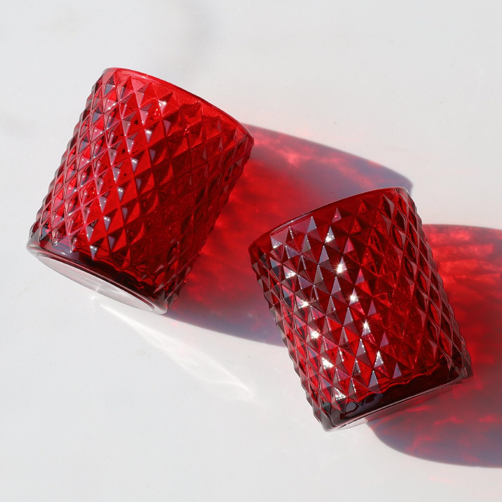 Woho Red Votive Candle Holders Bulk Set of 12 - Image 3