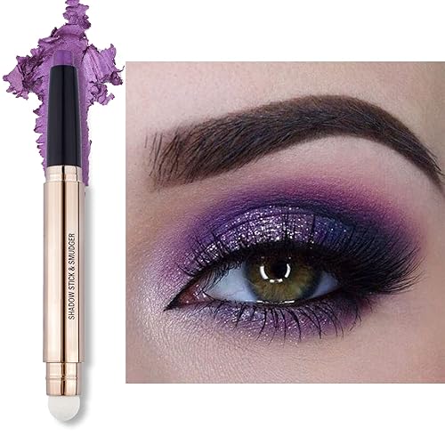 Erinde Sombra de ojos en barra color crema, lápiz de maquillaje de lápiz de sombra de ojos metálico brillante, iluminador de ojos crema, disponible en Yaxa Colombia