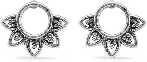 Boma Joyas Pendientes de plata esterlina con círculo de filigrana balinesa, Metal, No es una piedra preciosa