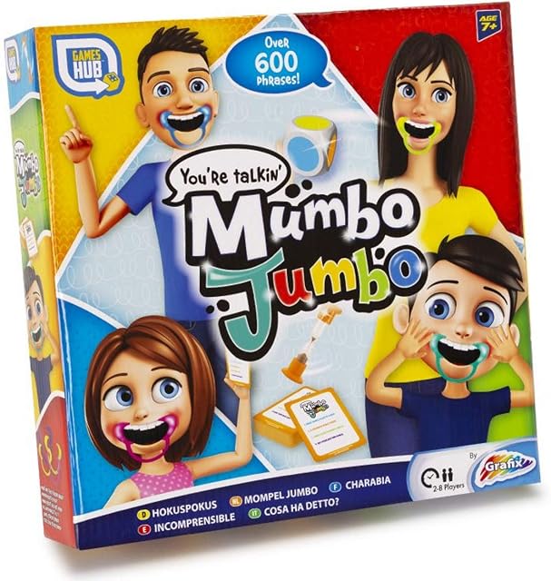 Speak Now out Mumbo Jumbo Family Edition Mouth Guard Game - Family Party Game Children - Best Mouthpiece Talking Rubbish Challenge Game