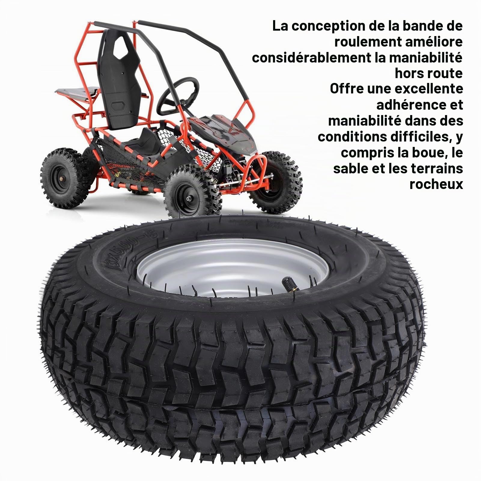 13x5,00-6 Roue Pneu à L'aspirateur Tenneaux sans Traction ATV ATV Off Road Tire UTV Chariot Mini Bike