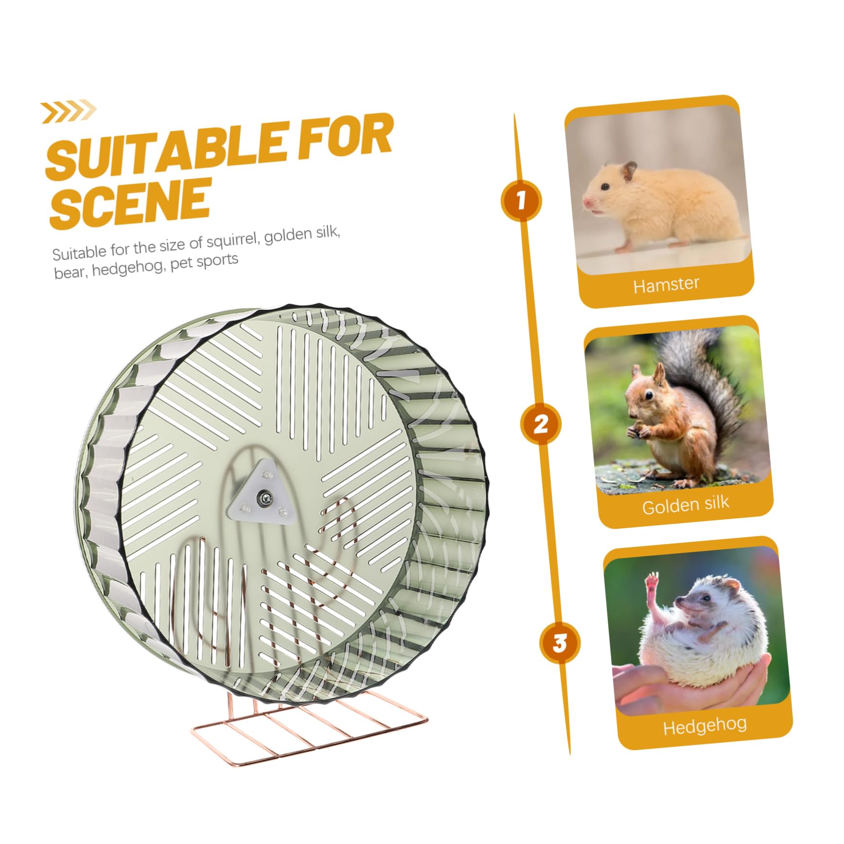 Kompaktes Hamsterrad mit Stabilem Standfuß, Großes Grün