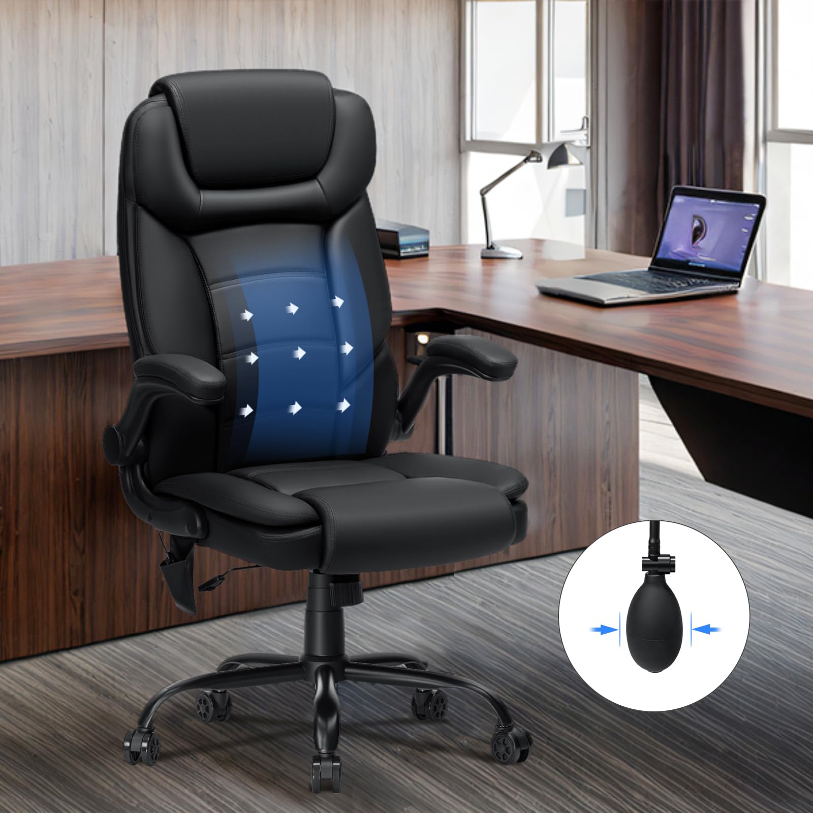 Buy Executive Office Chair Big and Tall 450lbs Heavy Duty Office Chair