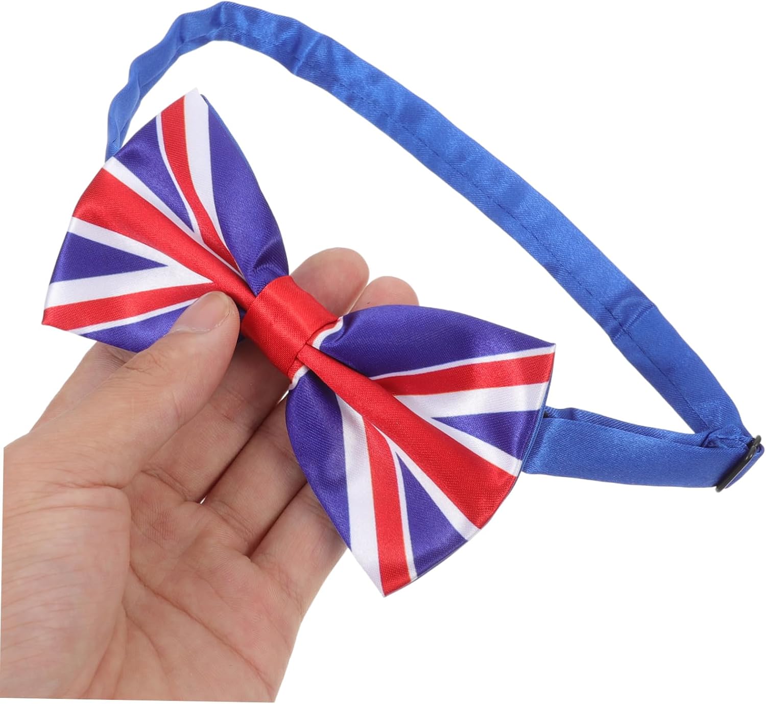NOLITOY UK Flag Bowtie for Men Silk Patriotic Bow Tie Adjustable Cravat for Weddings and Parties Classic Neckwear for Formal and Casual Occasions