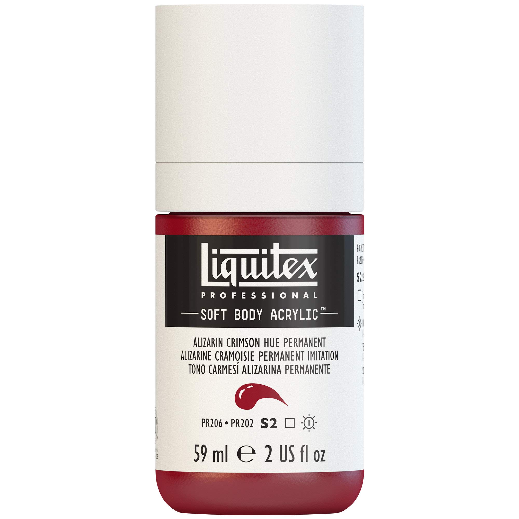 Liquitex Alzarin Crimson Hue Permament Professional Soft Body Acrylic Paint, Alzarin Crimson Hue Permanent, 59 Ml Bottle