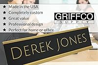 Vista 3 de Placa de nombre personalizada, sin soporte, 2 x 8 pulgadas, personalizable