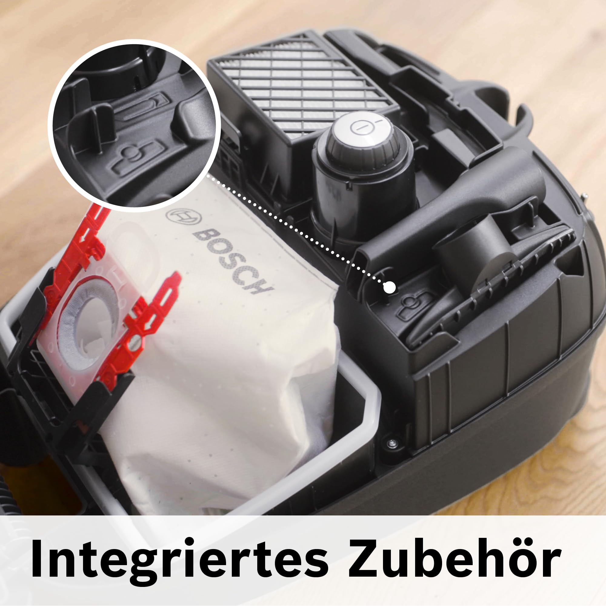 Bosch Aspirapolvere con sacchetto serie 4 ProHygienic BGD41HYG ideale per chi soffre di allergie, filtro igienico, 10 anni di garanzia motore, accessori integrati, bocchetta per materasso, cavo lungo,