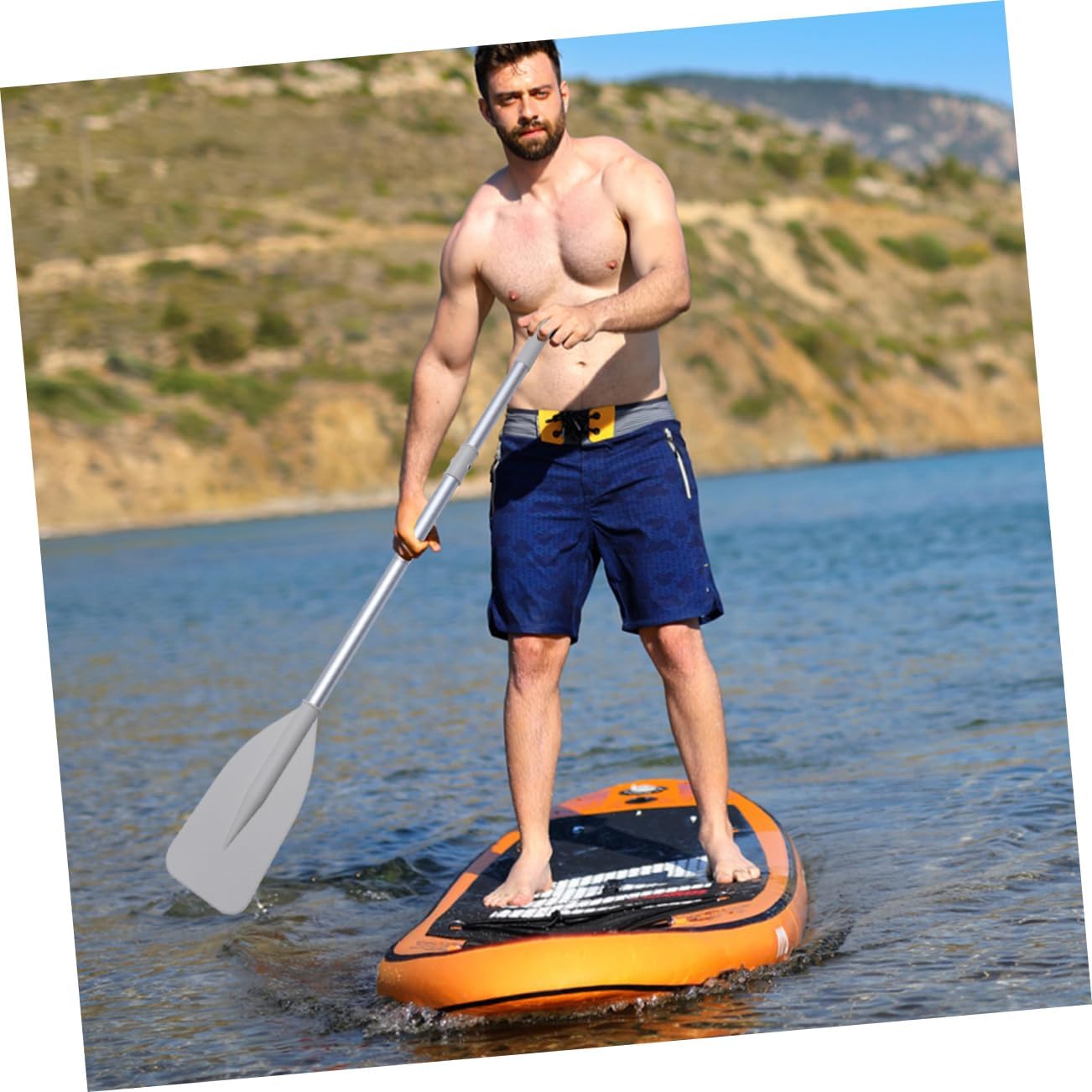 HANABASS 1Pair Detachable Kayak Paddle Lightweight Aluminum Alloy Oars for Canoes Boats Kayaks Portable Design for Easy Storage and Transport Grey