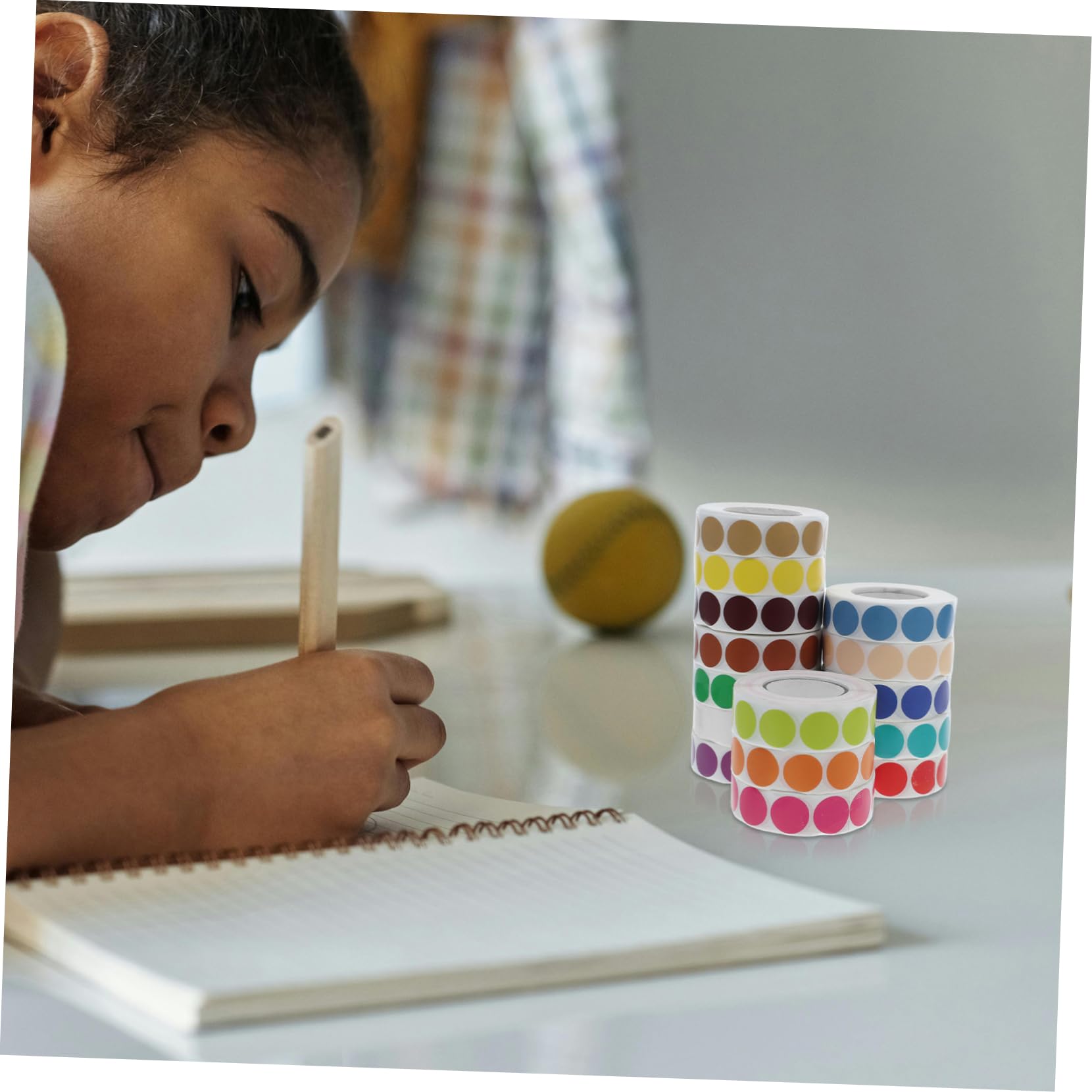 LALAFINA 15pezzi Etichette Autoadesive Circolari Punti Adesivi Scrivibili Per Codifica Colori Per Ristoranti Scuole e Progetti Fai Da Te Inclusi Adesivi Punti