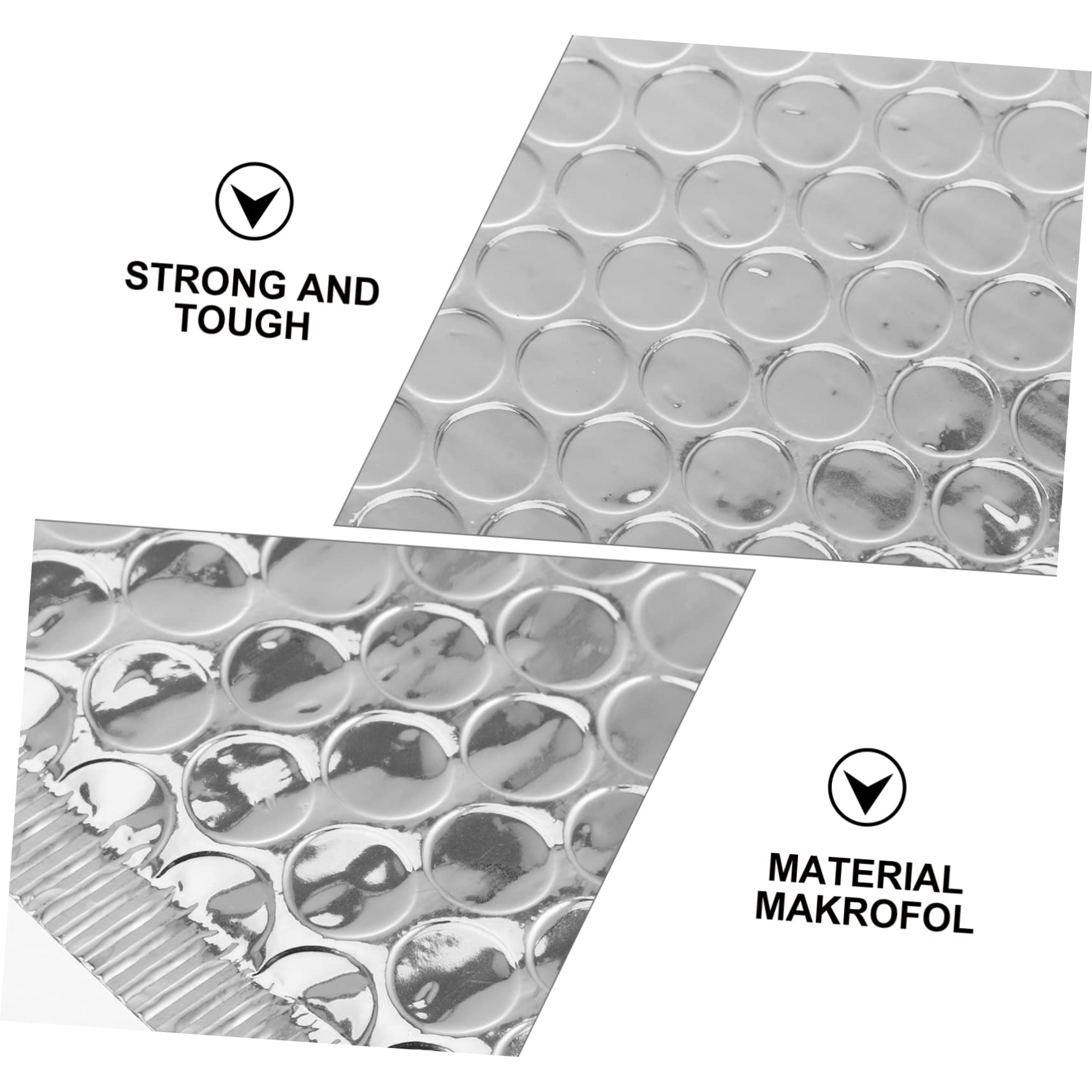 Enveloppes à Bulles Argentées 100 Pièces Makrofol pour Expédition | Laminées, Permettent L’écriture, Lot de 100, Usage Packaging et Écoles, Compatibles Étuis de Téléphone