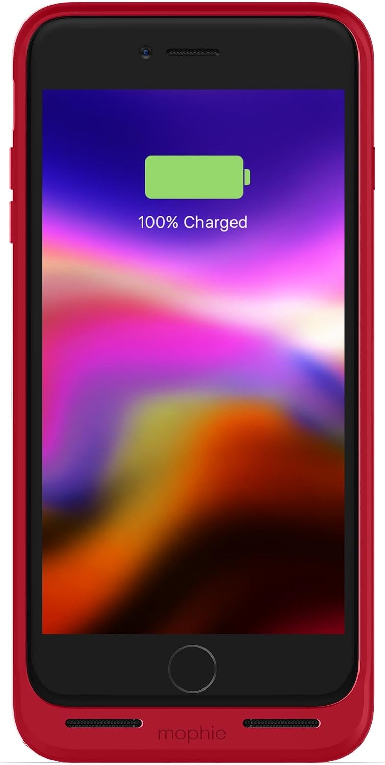 mophie juice pack wireless - Charge Force Wireless Power - Wireless Charging Protective Battery Pack Case for iPhone 7/8 Red