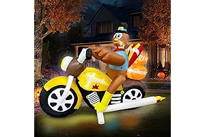 Blow Up Motorcycle: Thanksgiving Inflatable Turkey Riding Motorcycle