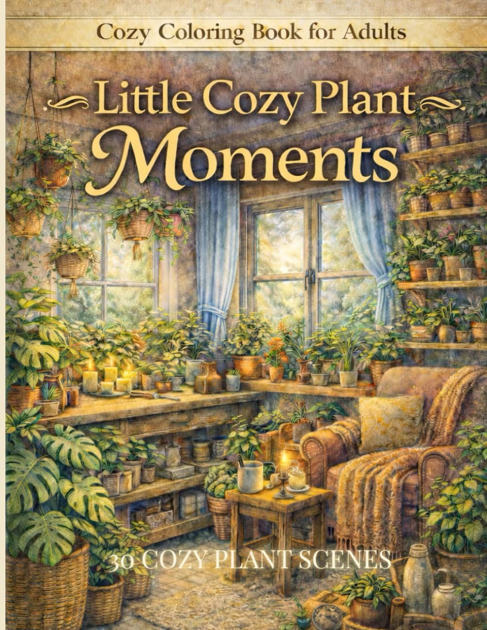 Little Cozy Plant Moments: A Cozy Plant Coloring Book with 30 Relaxing Indoor Garden Scenes