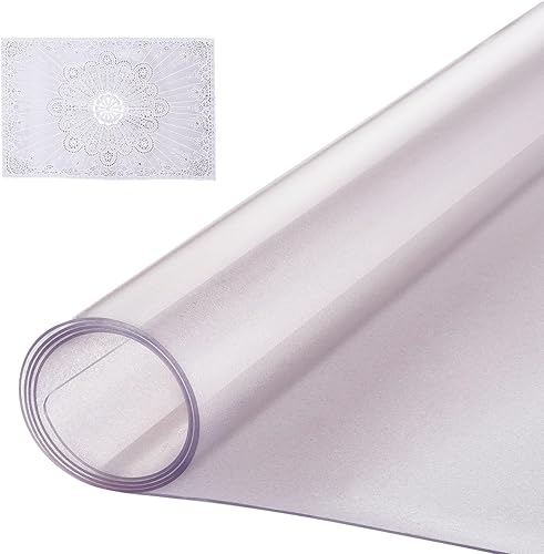 Miniatura 21 de VEVOR Protector de mesa transparente de 90 x 44 pulgadas, protector de escritorio de PVC transparente de 0.059 in de grosor, mantel de plástico