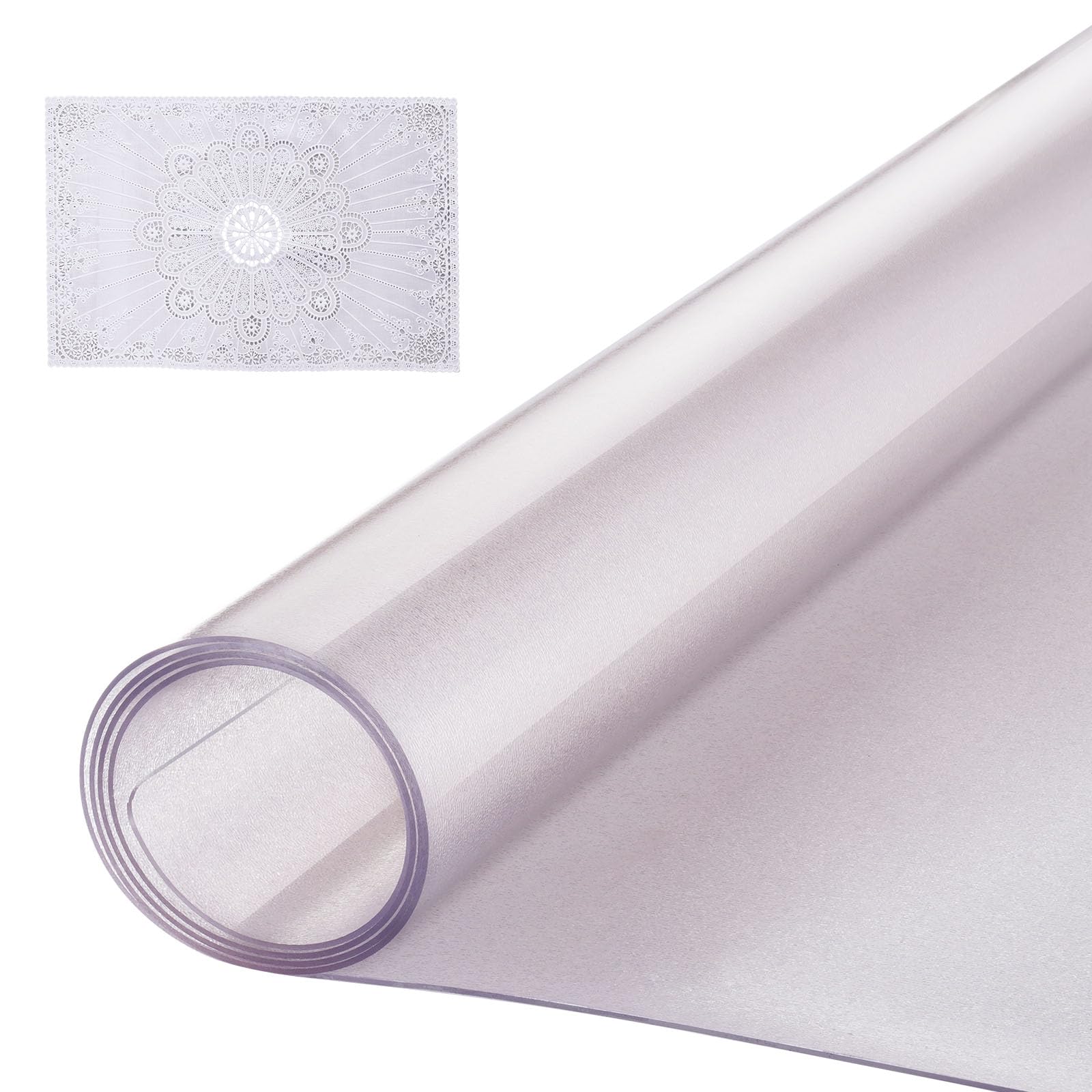 VEVOR Plastic Table Cover, 36 x 60 Inch 1.5 mm Thick Frosted Table Protector, Rectangle PVC Desk Mat, Waterproof &amp; Easy Cleaning Desk Pad Tablecloth, for Office Dresser Dining Room Night Stand